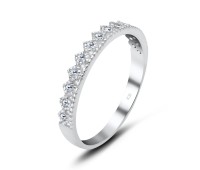 Crown CZ Silver Ring NSR-608